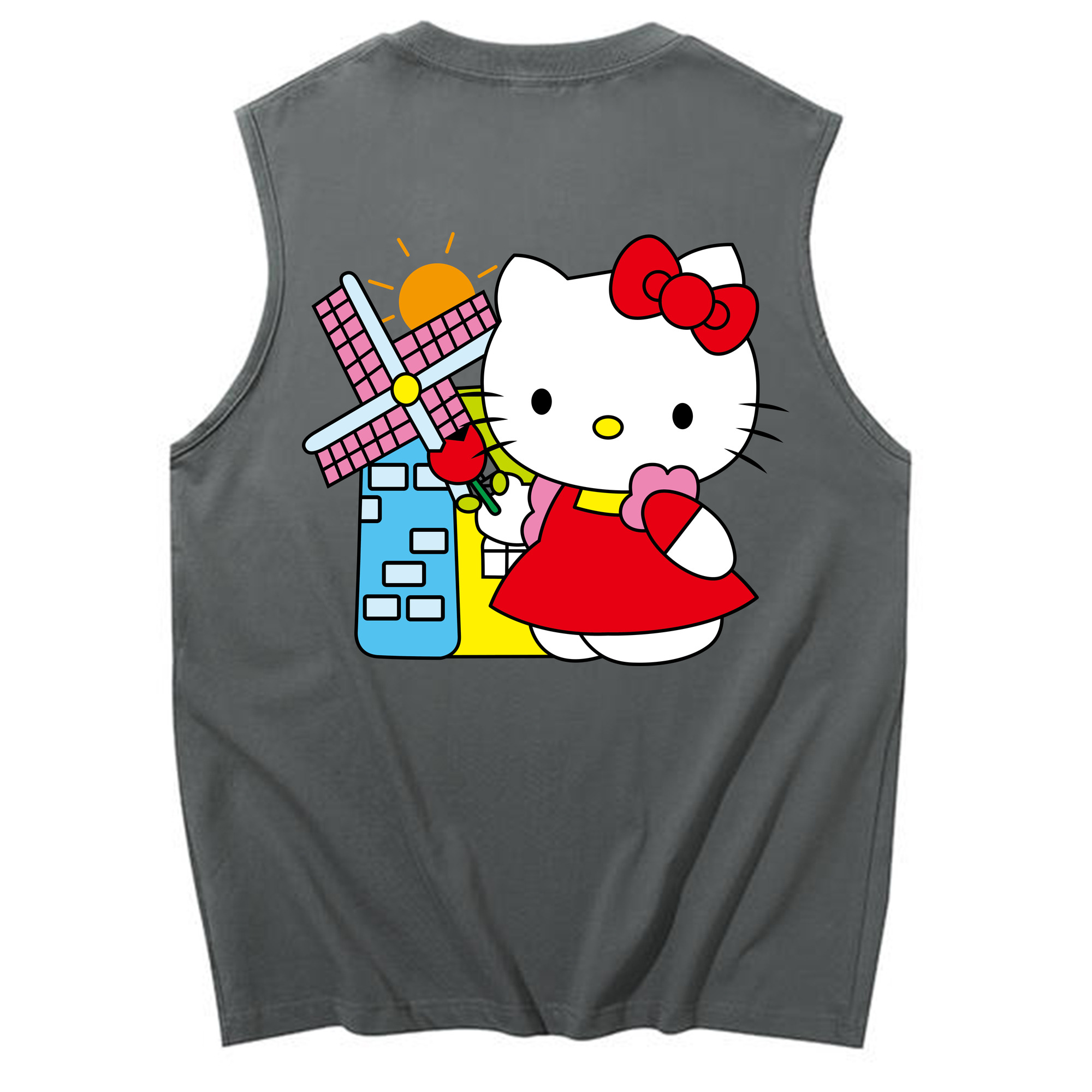 （画像用） Hello Kitty ハローキティ コットン100％タンクトップ（背面プリント）